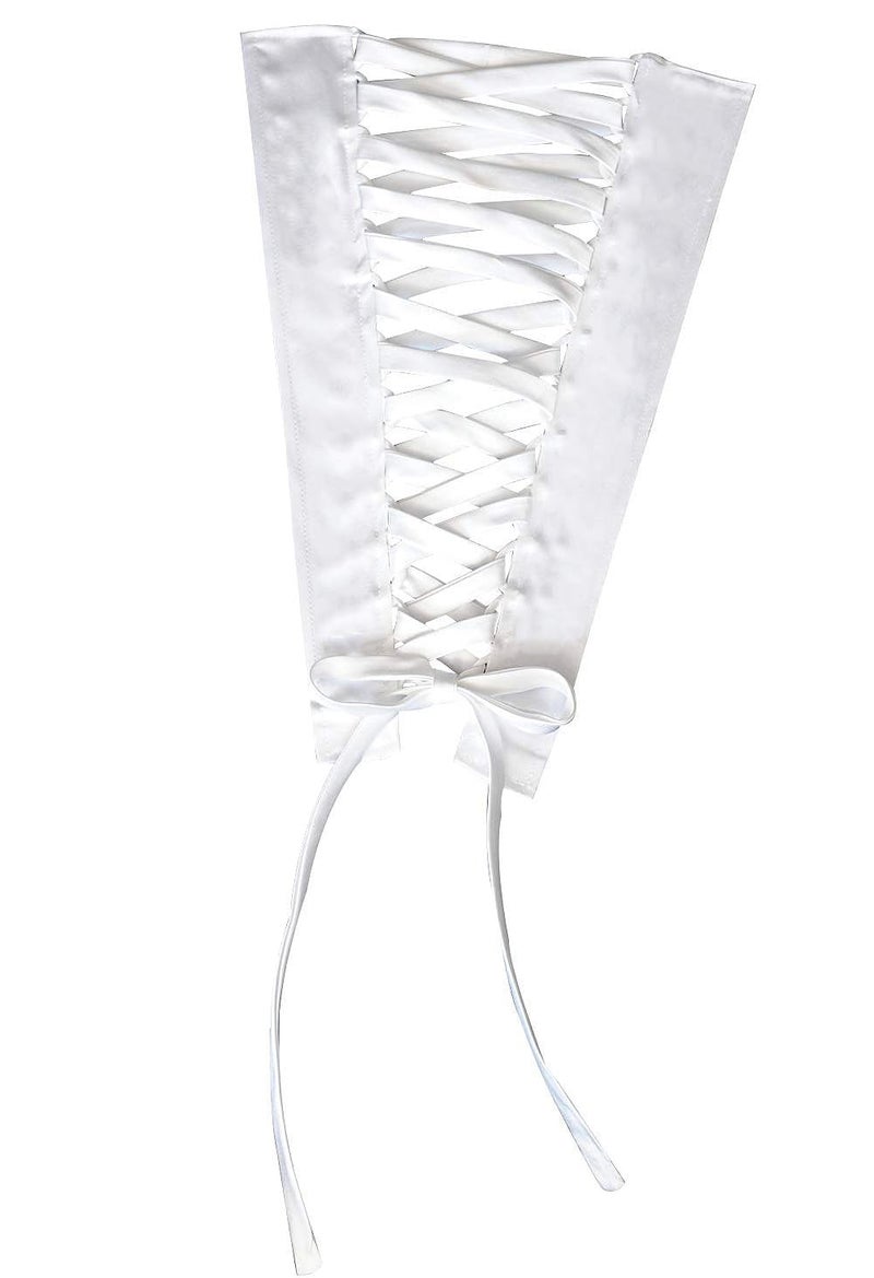 QRBTSCL Women's Wedding Dress Loops Extender Adjustable Fit Satin Corset Back Kit Loops Lace up for Prom Dress Ivory 16 Inches - Image 1